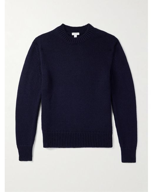 Sunspel Pullover aus Merinowolle in Blue für Herren