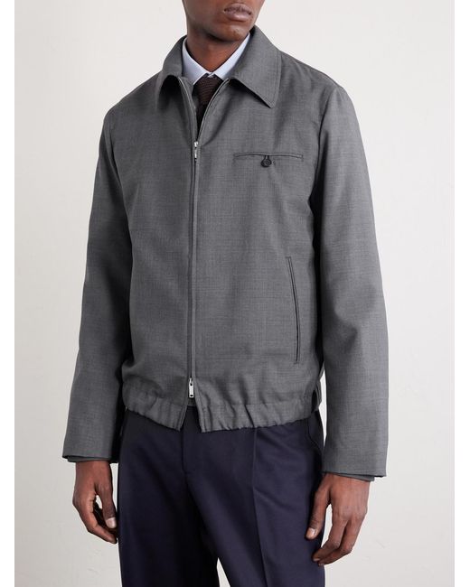 Slowear Gray Wool-canvas Blouson Jacket for men