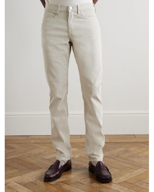 FRAME Natural L'Homme Slim-Fit Stretch Lyocell-Blend Trousers for men