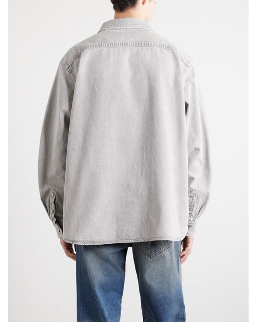 Agolde Gray Craven Denim Shirt for men