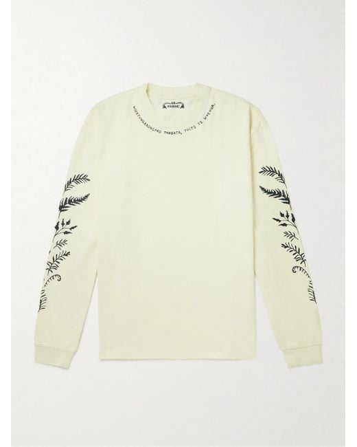 MANAAKI Natural Proverb Oversized Printed Cotton-Jersey T-Shirt for men