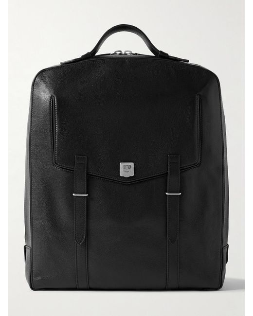 Metier Black Rider Full-grain Leather Backpack for men