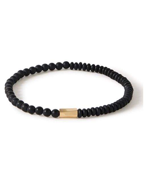 Luis Morais Black Gold And Onyx Beaded Bracelet for men