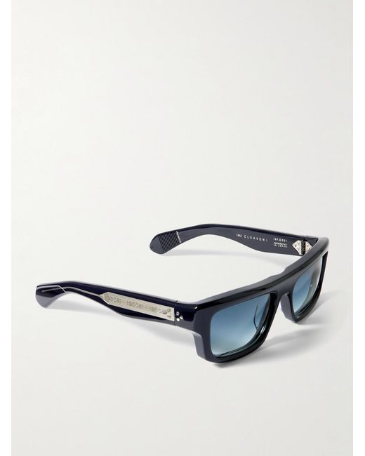 Jacques Marie Mage Blue Cleavon Square-Frame Acetate Sunglasses for men