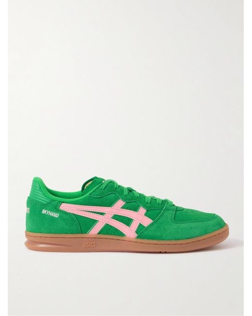 Asics Green Skyhand Og Leather-trimmed Suede Sneakers for men