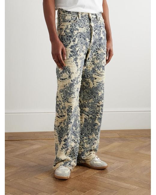 Acne Weit geschnittene Jeans in Distressed-Optik in Blue für Herren