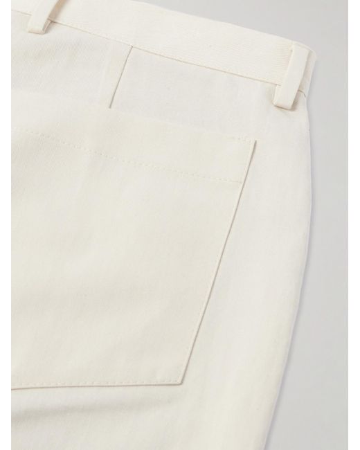 STÒFFA Natural Straight-leg Cotton And Linen-blend Twill Trousers for men