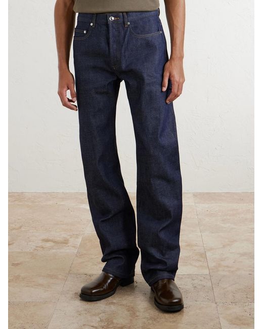 A.P.C. Blue Rescue Straight-leg Selvedge Jeans for men