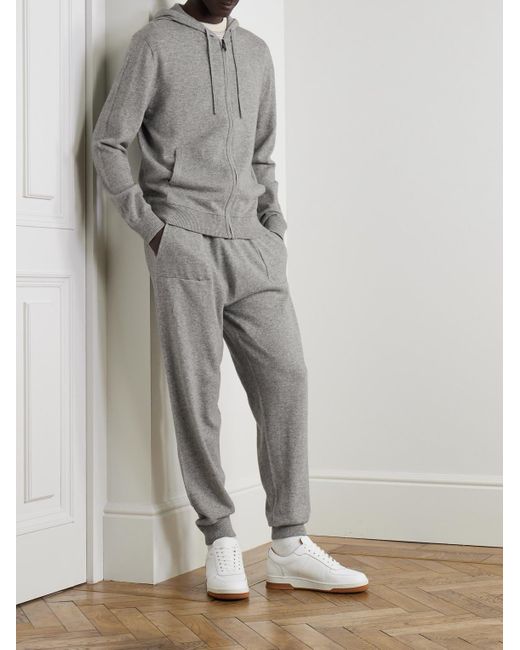 Mr P. Gray Wool And Cashmere-Blend Sweatpants for men