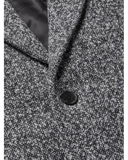Mr P. Gray Belted Donegal Wool-Blend Bouclé Coat for men
