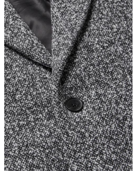Mr P. Gray Belted Donegal Wool-blend Bouclé Coat for men