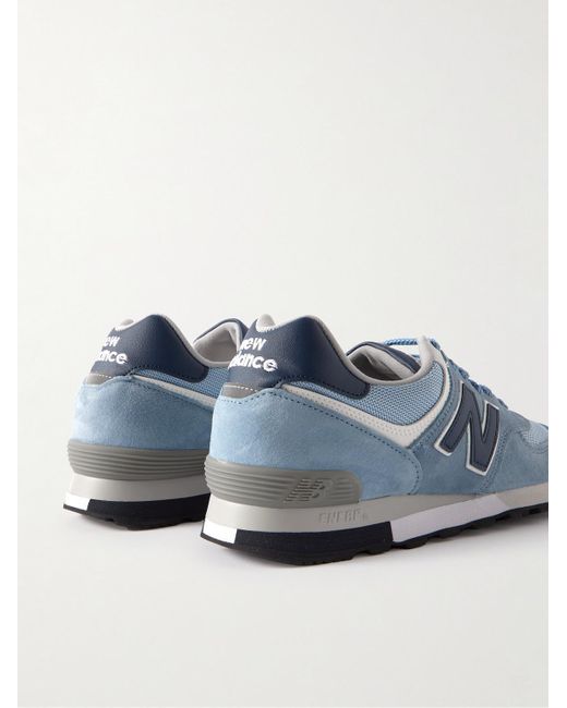 New Balance Blue 576 Faux Leather-trimmed Suede And Mesh Sneakers for men