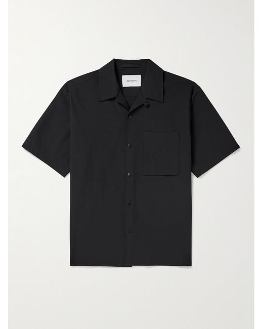 Norse Projects Black Carsten Travel Light Voile Shirt for men