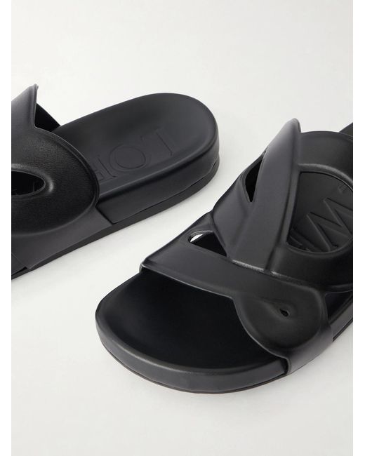 Loewe Black Paula's Ibiza Slide Ease Leather Sandals for men