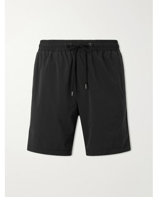 James Perse Black Straight-Leg Mid-Length Swim Shorts for men