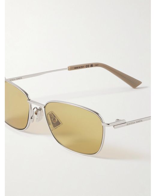 Bottega Veneta Metallic D-frame Silver-tone Sunglasses for men