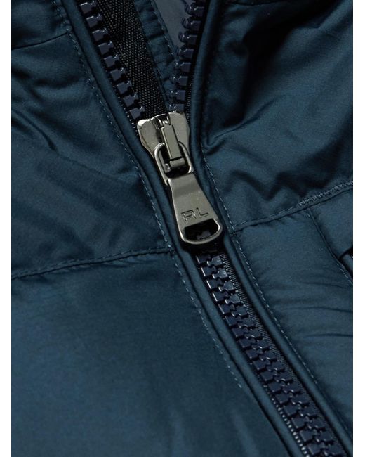 Polo Ralph Lauren Blue Gorham Logo-Embroidered Quilted Padded Shell Down Jacket for men
