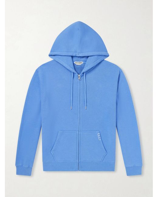 J.W. Anderson Blue Cotton-Jersey Zip-Up Hoodie for men