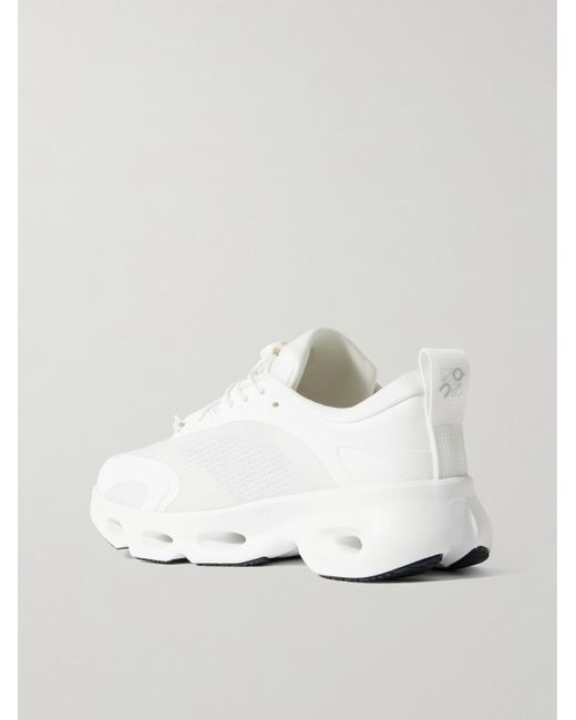 Loewe White On Cloudsolo Rubber-Trimmed Mesh Sneakers for men