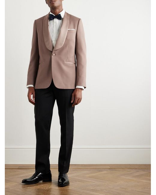 Paul Smith Natural Satin-Trimmed Wool-Twill Tuxedo Jacket for men