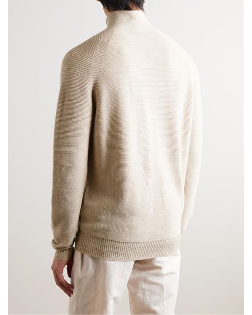 Loro Piana Natural Slim-fit Virgin Wool-blend Rollneck Ski Base Layer for men