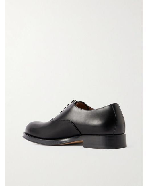 Dries Van Noten Black Leather Derby Shoes for men