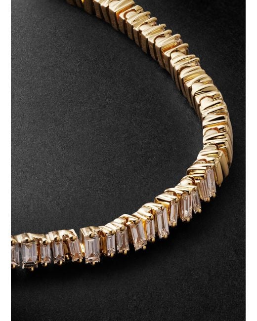 Suzanne Kalan Black Id Mini 18-Karat Diamond Tennis Bracelet for men