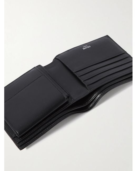 Céline Gray Triomphe Leather-Trimmed Coated-Canvas Billfold Wallet for men