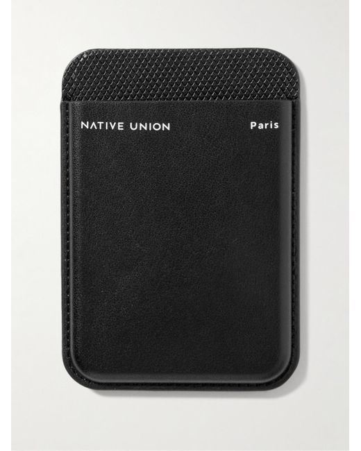Native Union Black (re)classic Yatay Recycled Faux Leather Magnetic Wallet for men