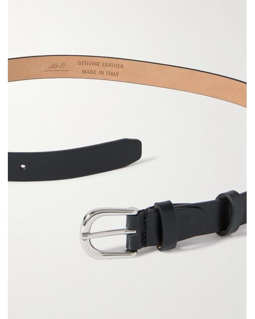 Mr P. Black 2.5cm Leather Belt for men