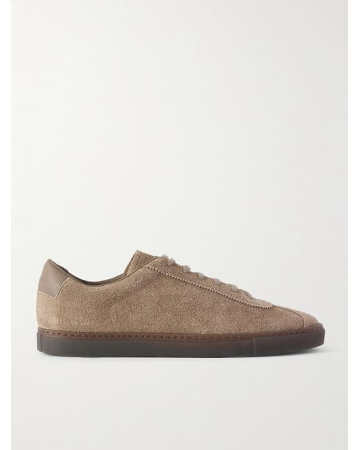 mens trainers common projects lyst Common Projects Field Trainer Brushed-Suede Sneakers in Brown for