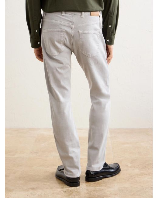 Peter Millar Gray Fairfield Straight-leg Garment-dyed Jeans for men
