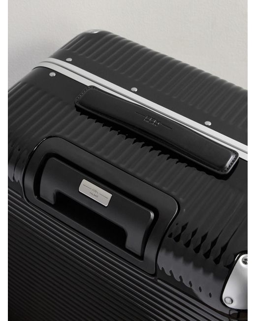 Fpm Milano Black Bank Light 76cm Leather-trimmed Makrolon® Polycarbonate Spinner Suitcase for men