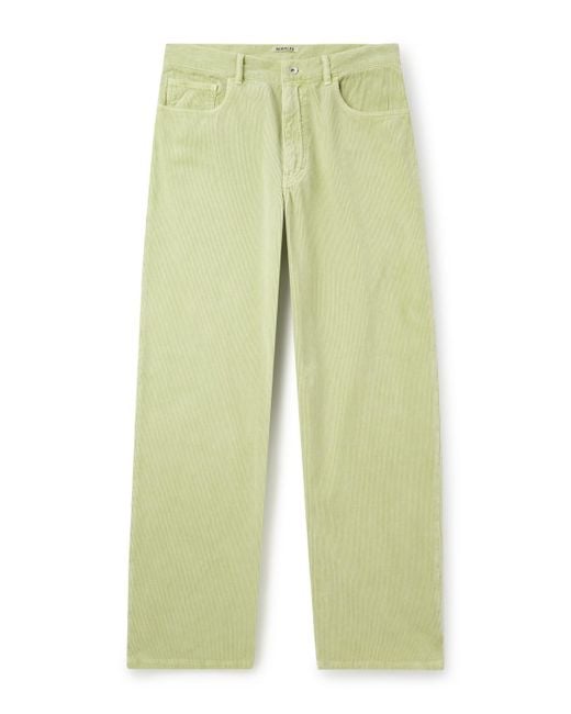 AURALEE WASHED CORDUROY PANTS DARK BLUE AURALEE WASHED CORDUROY