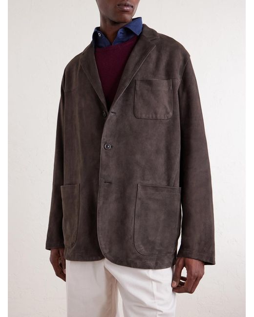 Boglioli Brown Suede Jacket for men