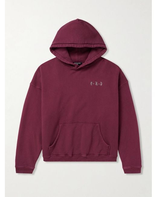 Enfants Riches Deprimes Red Gothic Logo-Print Cotton Hoodie for men