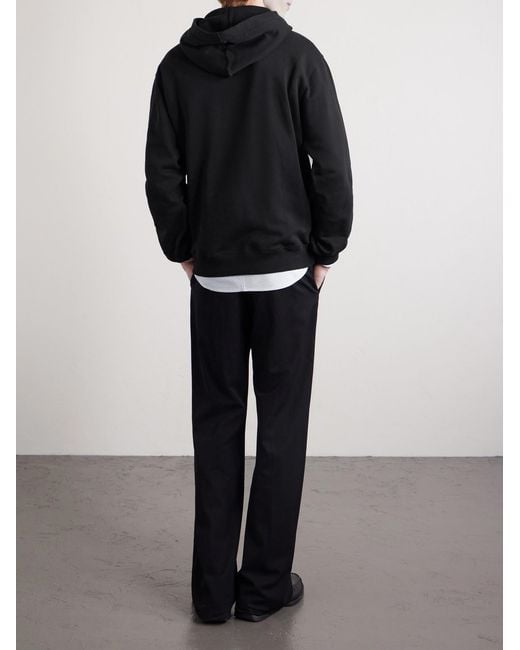 Jacquemus Blue Logo-appliquéd Cotton-jersey Hoodie for men