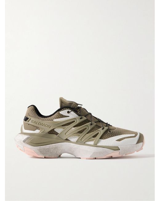 Salomon Green Xt Pu.Re Advanced Rubber-Trimmed Mesh Sneakers for men