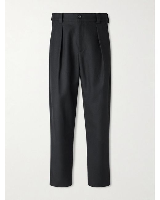 A.P.C. Blue Renato Straight-Leg Pleated Twill Trousers for men
