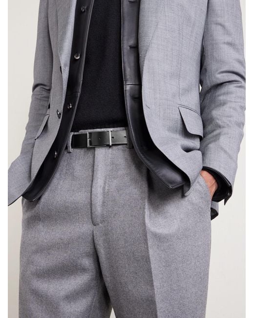 Tom Ford Black 2.8Cm Leather Belt for men