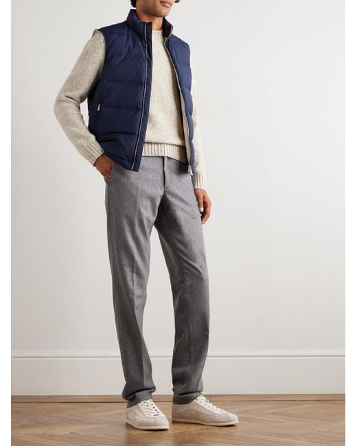 Eleventy Gerade geschnittene Hose aus einer Stretch-Woll-Kaschmirmischung in Gray für Herren