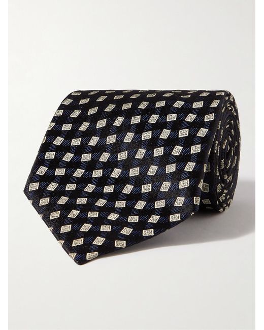 Charvet Black 8.5cm Silk-jacquard Tie for men