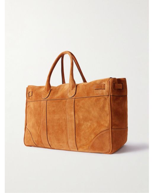 Brunello Cucinelli Brown Suede Weekend Bag for men