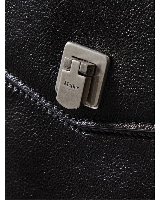Metier Black Rider Full-Grain Leather Backpack for men