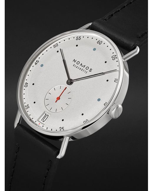 Nomos Black Metro 38 Date Hand-Wound Stainless Steel Watch, Ref.1102 for men