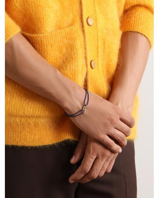 Luis Morais Metallic Small Twisted And Cord Bracelet for men