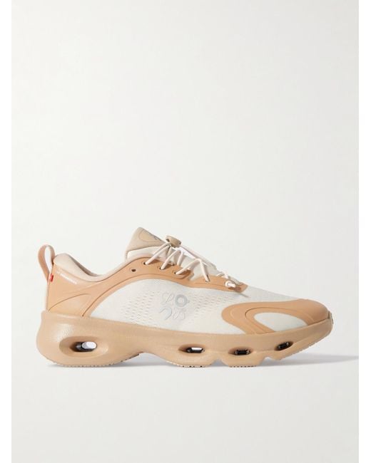 Loewe Natural On Cloudsolo Rubber-Trimmed Mesh Sneakers for men