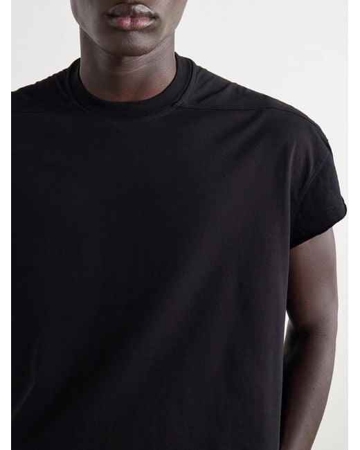 Rick Owens Black Cotton-Jersey T-Shirt for men