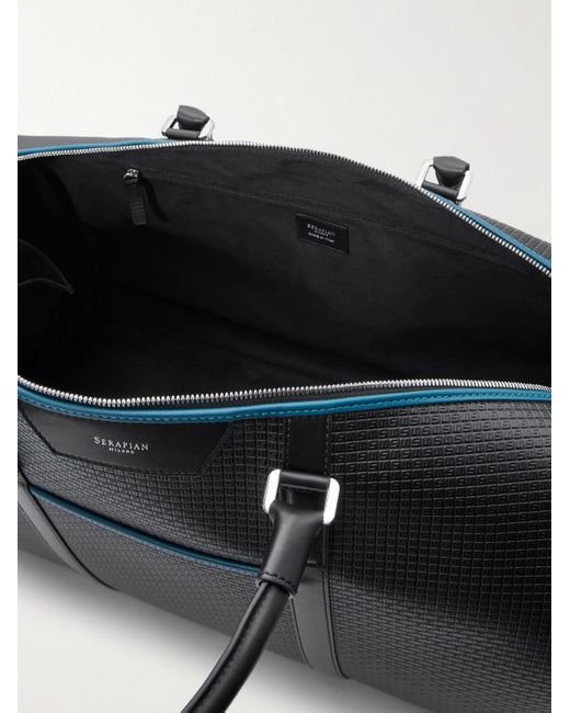 Serapian Reisetasche aus beschichtetem "Stepan"-Canvas mit Lederbesatz in Black für Herren