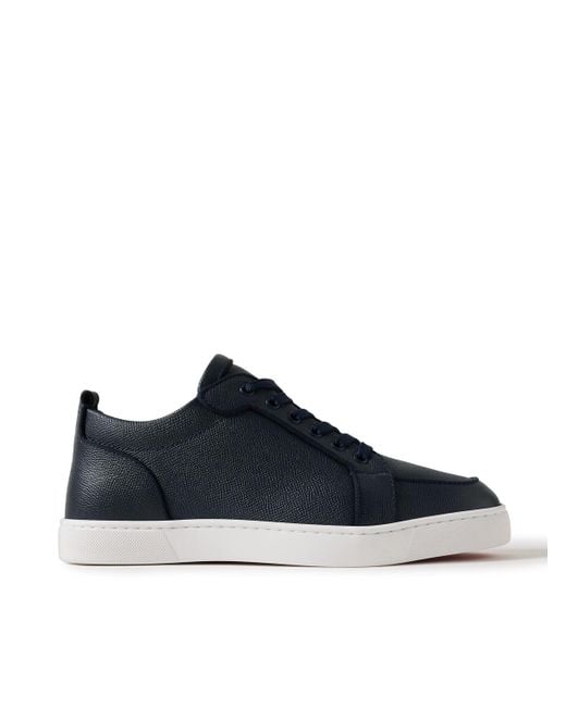 Christian Louboutin Blue Rantulow Orlato Cross-Grain Leather Sneakers for men